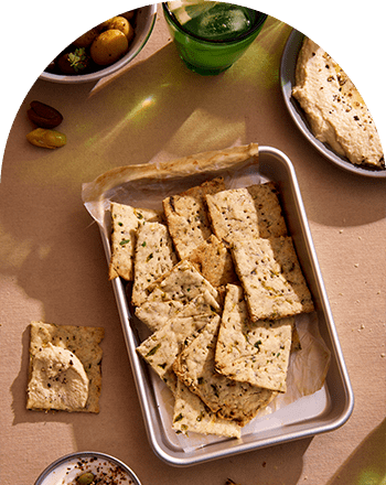 Crackers de zucchini y hierbas sin gluten