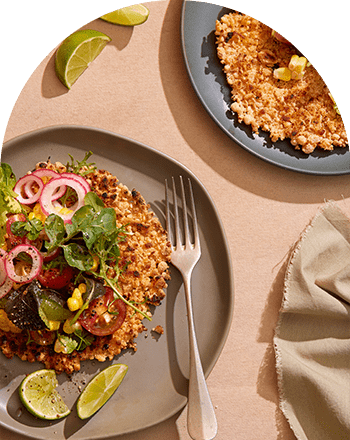 Mbeyú con ensaladita fresca sin gluten