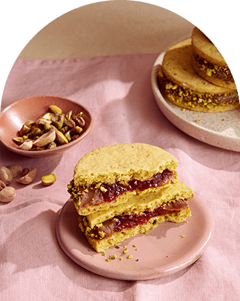 Alfajores de pistacho sin gluten